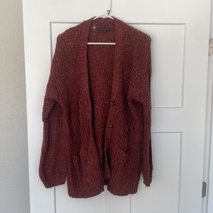 American Eagle Outfitters Maroon Cardigan